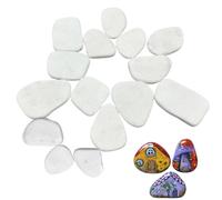 YUPZAR 15 Pcs 5-8cm Piedras Planas Para Pintar Diy Piedra Naturales Con Forma Irregular Piedra Guijarros Blancas Lisas Pintars Para Pintura y Artesanías Decoración