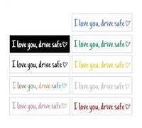 YUPZAR 9 Piezas de Pegatinas «I Love You Drive Safe», Pegatinas Creativas para Coches, Regalos para Conductores