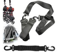 YUPZAR Correa Transporte Esquís Ajustable 75-120cm + Correa Botas 46x5,5cm Negro Nylon Ligero Ergonomico Snowboard Ski Transporte Invierno Accesorios Nieve