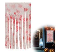 YUPZAR Decoraciones de Halloween con gasa sangrienta(1 unidad, 100 x 165 cm) tira de gasa para cosplay, fiestas de terror,decoración de puertas y ventanas de casas embrujadas,accesorios de Halloween