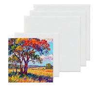 YUPZAR Juego de 5 lienzos para pintar, 3 piezas de 20 x 20 cm y 2 piezas de 15 x 15 cm, 100% algodón, perfectos para pintura acrílica, al óleo y acuarela, para principiantes y artistas