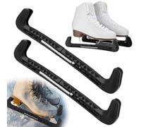 YUPZAR Protector Cuchillas Patines Hielo 1 Par Negro Ajustable Patines Hockey Artístico Cubrecuchillas Plástico Resistente Muelle Estable Accesorio Patinaje