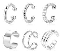 YUPZAR Puño Orecchini sin Piercing, Orecchini Orecchini Senza Buco alla a Clip para Cartílago Orecchini a Clip Ipoallergenici