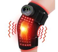 YUQBLITTY Dispositivo de terapia de luz roja, rodillera para aliviar el dolor, masajeador de rodilla con vibración con terapia de calor y luz roja, terapia de luz infrarroja inalámbrica de 660 nm y