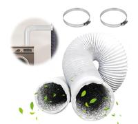 Yuqilin 100M Tubo Secadora Universal,Tubo PVC Secadora Flexible Campana Extractora Manguera Ventilación Flexible 3M Secadora Evacuacion,para Sistemas Aire Acondicionado Secadoras Campanas Extractoras