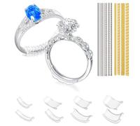 Yuqilin 16 Piezas Ajustador de Anillos Invisible Transparente, Ajustador Anillo para Anillos Sueltos, Espaciadores o Tensor de Anillos, Se Adapta a Casi Todos los Tamaños