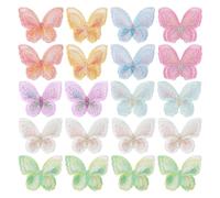 Yuqilin 18 Piezas Apliques Mariposa de Encaje, Nueve Colores Mariposas Parches para Ropa, Parches Bordados, para Costura, Ropa de Noche, Ropa de Baile, Adornos de Boda, Bolsos