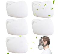 Yuqilin 50 Piezas Recambios de Filtros para máscara de Pintura 6200, 6800, 7502 Mascarilla Pintura Filtros de Carbon Activo Mascarilla 10,6 CM x 8,6 CM para Pintura Trabajo Manualidades Lijado