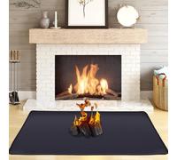Yuqilin Alfombra Ignifuga para Chimenea 50×80 CM Protector Suelo Chimenea Fibra Vidrio Base Ignífuga Cocina leña Impermeable Tapis Anti Feu Resistente Fuego para Exteriores Barbacoa