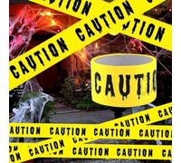 Yuqilin Cinta de Advertencia de Halloween, 4.8cm * 25m Cinta de Advertencia de Peligro, Autoadhesivo Decoracion Halloween Puerta, para Fiestas de Halloween, Casas Encantadas (Amarillo/Negro)