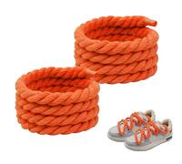 Yuqilin Cordones Gordos Air Force 1,1 Par Cordones Redondos 8mm Cordone Zapatillas Deporte 150cm Cordone Anchos Gruesos Planos,para Zapatillas,Zapatos Casuales(Naranja)