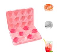 Yuqilin Cubiteras para Hielo,Cubitera Silicona Cubiteras para Hielo con Tapa Molde Cubitos de Hielo Forma Rosa Cubiteras Hielo Silicona Rose,para Cócteles Whisky Vino Puré de Frutas