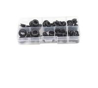 YUQIWANG(レインキのお店) 243/105 piezas de juntas de goma negras for cables eléctricos, ojales de goma, anillos de retención, kit de juntas protectoras for cables de alambre y mangueras(105pcs)