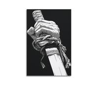 YUQLAGA Póster de espada de anime, negro y otras combinaciones, póster de El alma del samurái, arte de pared para sala de estar, dormitorio, sala de juegos, oficina, pósteres de 50 x 75 cm