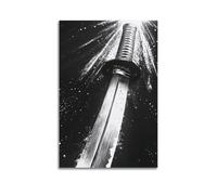 YUQLAGA Póster de espada de anime, negro y otras combinaciones, póster de El alma del samurái, arte de pared para sala de estar, dormitorio, sala de juegos, oficina, pósteres de 50 x 75 cm
