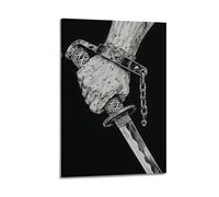 YUQLAGA Póster de espada de anime, negro y otras combinaciones, póster de El alma del samurái, arte de pared para sala de estar, dormitorio, sala de juegos, oficina, pósteres de 30 x 45 cm
