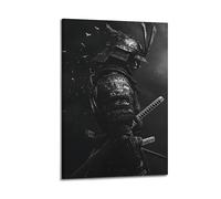 YUQLAGA Póster de espada de anime, negro y otras combinaciones, póster de El alma del samurái, arte de pared para sala de estar, dormitorio, sala de juegos, oficina, pósteres de 20 x 30 cm