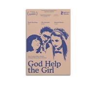 YUQLAGA Póster en lienzo con texto en inglés "God Help The Girl" para sala de estar, dormitorio, sala de juegos, oficina, 50 x 75 cm