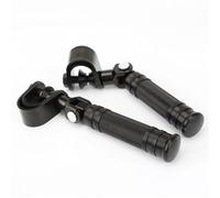 YUQUDGELKY 25mm 32mm Pegs de Motocicleta Negros Barra Protectora Autopista Reposapiés Apoyapies Abrazadera Junta Tórica Montaje(COLOCAR)