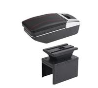 YUQUDGELKY Brazo Reposabrazos Universal Para Auto Caja Reposabrazos Modelo Universal Accesorios Auto Caja Almacenamiento Soporte Brazo(A1 línea roja Sin USB)