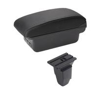 YUQUDGELKY Cabrio Reposabrazos Descansabrazos Central Caja Almacenamiento Consola Accesorios Con Portavasos Puerto USB Para Peugeot 206 207 CC(C-Black black line)