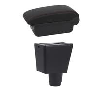 YUQUDGELKY Caja De Almacenamiento Coche Para Dacia Para Logan 2 Para Dokker Caja De Reposabrazos Coche Caja De Reposabrazos Coche Suministros Coche(Línea Roja B1)