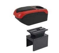 YUQUDGELKY Caja De Almacenamiento Coche Para Vauxhall Para Opel Para Adam Para Astra J H G Para Corsa D C GTC Mokka X Insignia Consola Central(negro rojo)