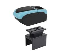 YUQUDGELKY Caja De Almacenamiento Coche Para Vauxhall Para Opel Para Adam Para Astra J H G Para Corsa D C GTC Mokka X Insignia Consola Central(Negro Azul)