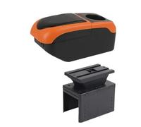 YUQUDGELKY Caja De Almacenamiento Coche Para Vauxhall Para Opel Para Adam Para Astra J H G Para Corsa D C GTC Mokka X Insignia Consola Central(Naranja negra)
