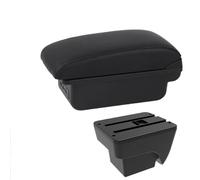 YUQUDGELKY Caja De Almacenamiento Consola Reposabrazos Central Interior Para Seat Para Ibiza Mk5 Para Arona 2017 2018-2025 Reposabrazos Coche(B1 Línea negra 3USB)