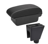 YUQUDGELKY Caja De Almacenamiento Para Reposabrazos De Coche Para C&hevrolet Para Spark III Para Aveo Para T200 Accesorios Para Reposabrazos.(B3 Negro blanco 3USB)