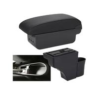 YUQUDGELKY Caja De Descansabrazos Central Para N&issan Para NOTE Reposabrazos Auto Detalles Interiores Piezas Retrofit Caja Almacenamiento Cenicero(B2 línea negra 3USB)