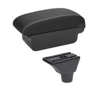 YUQUDGELKY Caja De Reposabrazos Central De Auto Para Opel Para Meriva Caja De Consola Central Soporte De Codo De Brazo Estuche De Almacenamiento(B-Black white line)