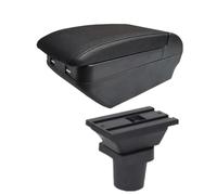 YUQUDGELKY Caja De Reposabrazos Coche Para F&ord Para Focus Mk1 Caja De Reposabrazos Para F&ord Para Focus Caja De Almacenamiento Central(H línea negra 4USB)