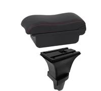 YUQUDGELKY Caja De Reposabrazos De Coche Para Kia Para Morning Caja De Reposabrazos Para Kia Para Picanto Caja De Almacenamiento Central(B1 Negro rojo 3USB)