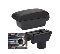 YUQUDGELKY Caja De Reposabrazos Para Auto Caja De Almacenamiento Accesorios Coche Para Mitsubishi Para Attrage Para Mirage Caja De Reposabrazos Para Space Star(C1 Negro rojo SIN USB)