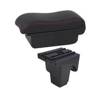 YUQUDGELKY Caja Reposabrazos Auto Para F&ord Para Focus 3 Mk3 2011 2012 2013 2014 2015 2016 2017-2020 Caja Almacenamiento Consola Central(B1 Negro rojo 3USB)