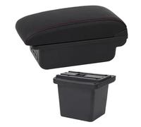 YUQUDGELKY Caja Reposabrazos Auto Para Hyundai Para Elantra Para Touring I30 FD I30cw 2007 2008 2009 2010 2011 Reposabrazos Caja De Almacenamiento(C1 Línea Roja)