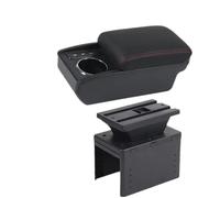 YUQUDGELKY Caja Reposabrazos Auto Para TT Coupé Para TT Almacenamiento Central Portavasos Piezas Retrofit Interior(C1 Black red 3USB)