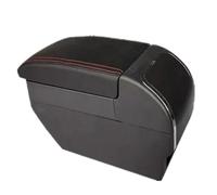 YUQUDGELKY Caja Reposabrazos Para Suzuki Para Ertiga Con Portavasos Accesorios Consola Central Universal Modificación Doble USB(F línea roja Sin USB)