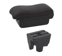 YUQUDGELKY Caja Reposabrazos Para Toyota Para Aqua 2017-2022 Reposabrazos Auto Piel Brazo Descanso Consola Central Almacenamiento USB(Línea Roja B2)