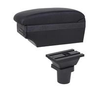 YUQUDGELKY Caja Reposabrazos Para Toyota Para Yaris Para Vitz Hatchback 1998-2011 Caja Almacenamiento Consola Central Interfaz USB(Línea negra E1)