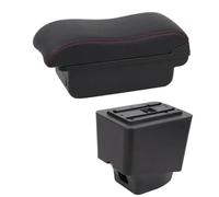 YUQUDGELKY Cajas Reposabrazos Para R&enault Para Captur Kaptur 2018-2021 Kaptur Auto Cuero Apoyabrazos Consola Central Caja De Almacenamiento(Línea Roja B2)
