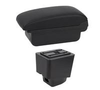 YUQUDGELKY Cajas Reposabrazos Para R&enault Para Captur Kaptur 2018-2021 Kaptur Auto Cuero Apoyabrazos Consola Central Caja De Almacenamiento(B1 Línea Negra)