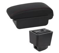 YUQUDGELKY Cajas Reposabrazos Para R&enault Para Captur Kaptur 2018-2021 Kaptur Auto Cuero Apoyabrazos Consola Central Caja De Almacenamiento(C1 Línea Roja)