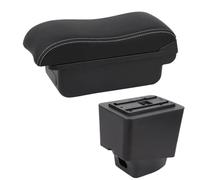 YUQUDGELKY Cajas Reposabrazos Para R&enault Para Captur Kaptur 2018-2021 Kaptur Auto Cuero Apoyabrazos Consola Central Caja De Almacenamiento(B2 Línea Blanca)