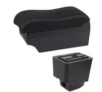 YUQUDGELKY Cajas Reposabrazos Para R&enault Para Captur Kaptur 2018-2021 Kaptur Auto Cuero Apoyabrazos Consola Central Caja De Almacenamiento(Línea Blanca E2)