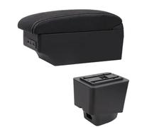 YUQUDGELKY Cajas Reposabrazos Para R&enault Para Captur Kaptur 2018-2021 Kaptur Auto Cuero Apoyabrazos Consola Central Caja De Almacenamiento(Línea Blanca E1)