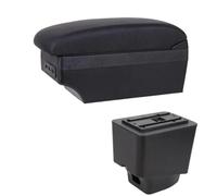YUQUDGELKY Cajas Reposabrazos Para R&enault Para Captur Kaptur 2018-2021 Kaptur Auto Cuero Apoyabrazos Consola Central Caja De Almacenamiento(Línea negra E1)