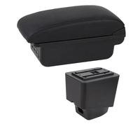 YUQUDGELKY Cajas Reposabrazos Para R&enault Para Captur Kaptur 2018-2021 Kaptur Auto Cuero Apoyabrazos Consola Central Caja De Almacenamiento(C1 línea negra)